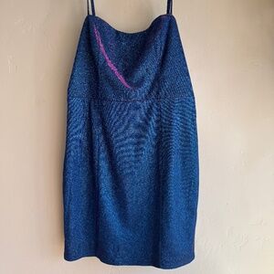 SALE!!! Flirty Lulus Sparkly Navy Blue Mini Dress